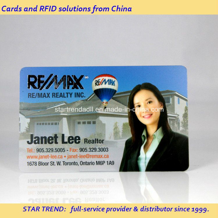 Business Card with Holder's Image Made of Transparent PVC