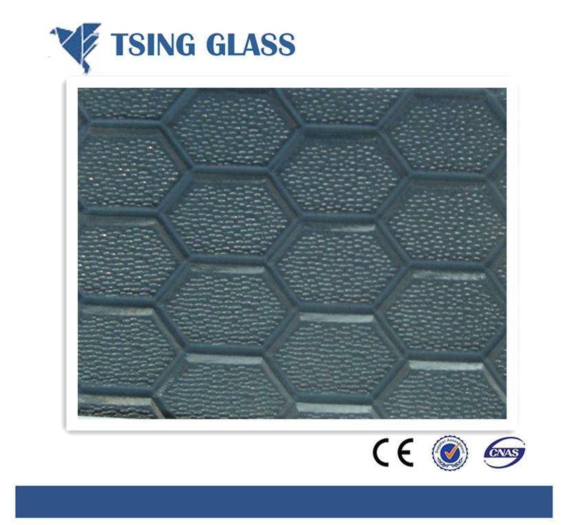 Colored Tinted Clear Patterned Glass Wired Decorative