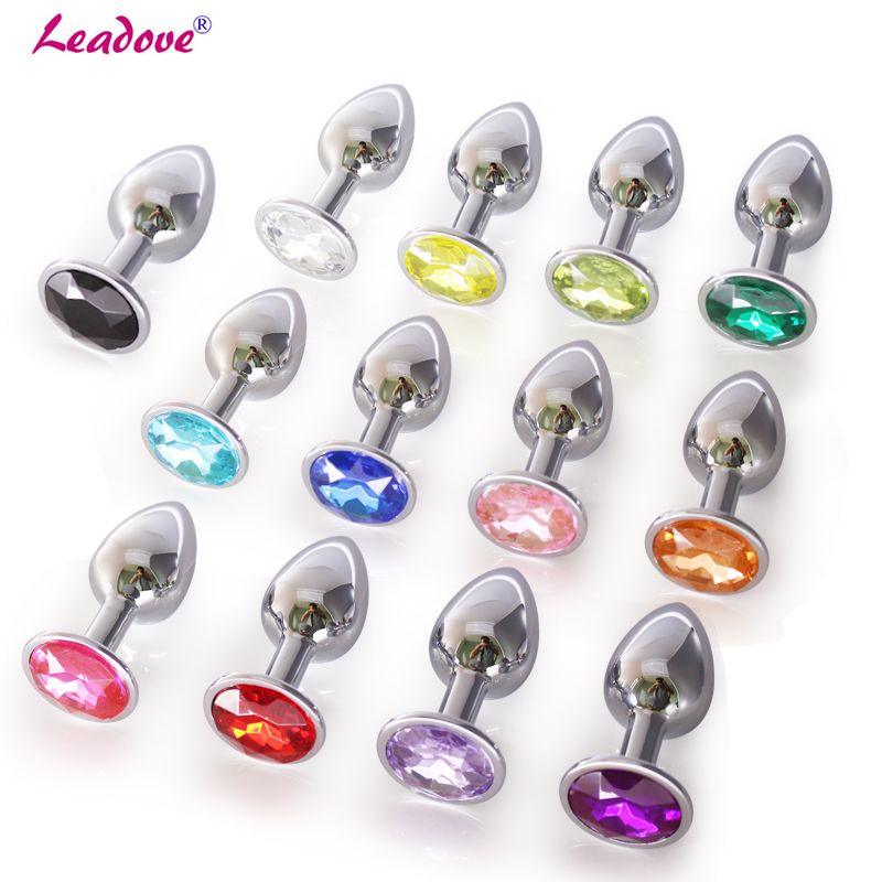 Small Size Round Shaped Stainless Crystal Anal Butt Sex Toys