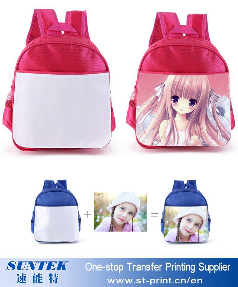 Wholesale Polyester Blank Custom School Bag with Straps for Sublimation