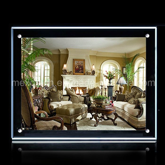 Desktop Crystal Picture Frame LED Acrylic Light Box (CST01-A4L-11)