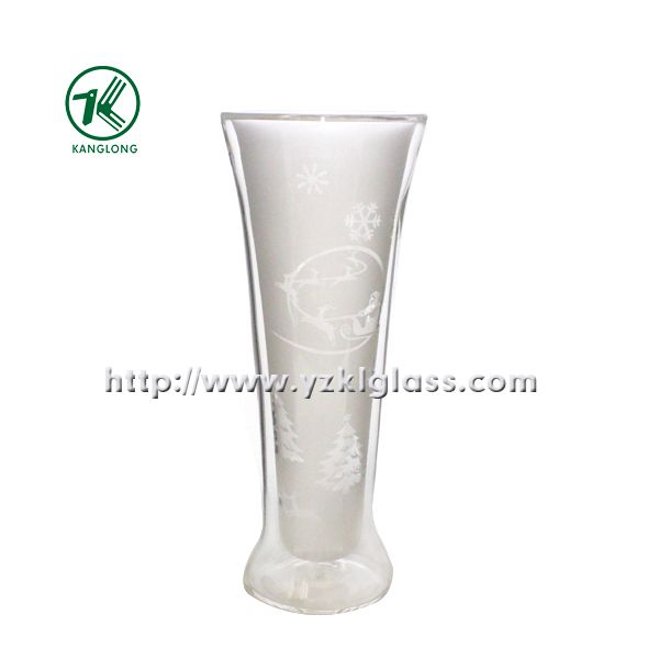 Double Wall Glass Bottle by SGS (9*7*22 420ml)