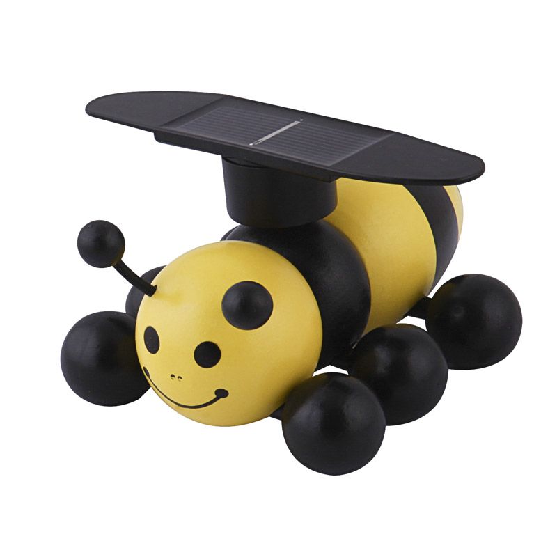 Solar Energy Powered Wooden Bee