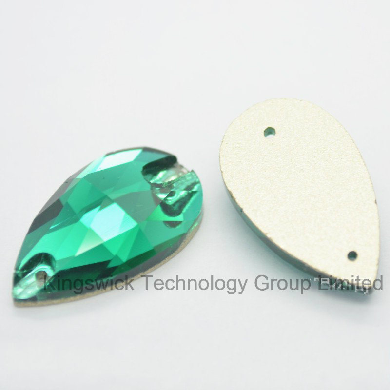 Sew on Crystal Rhinestone Flat Back Tear Drop 17X28mm