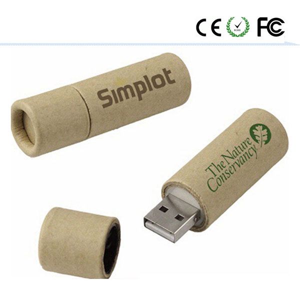 Wooden Cylindrical USB 2.0 Flash Memory Stick Drive U Disk