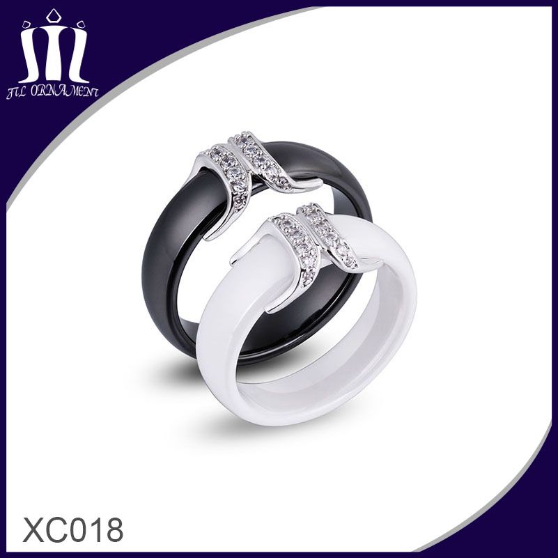 Xc018 Fashion Ceramic Moustache Lover Rings