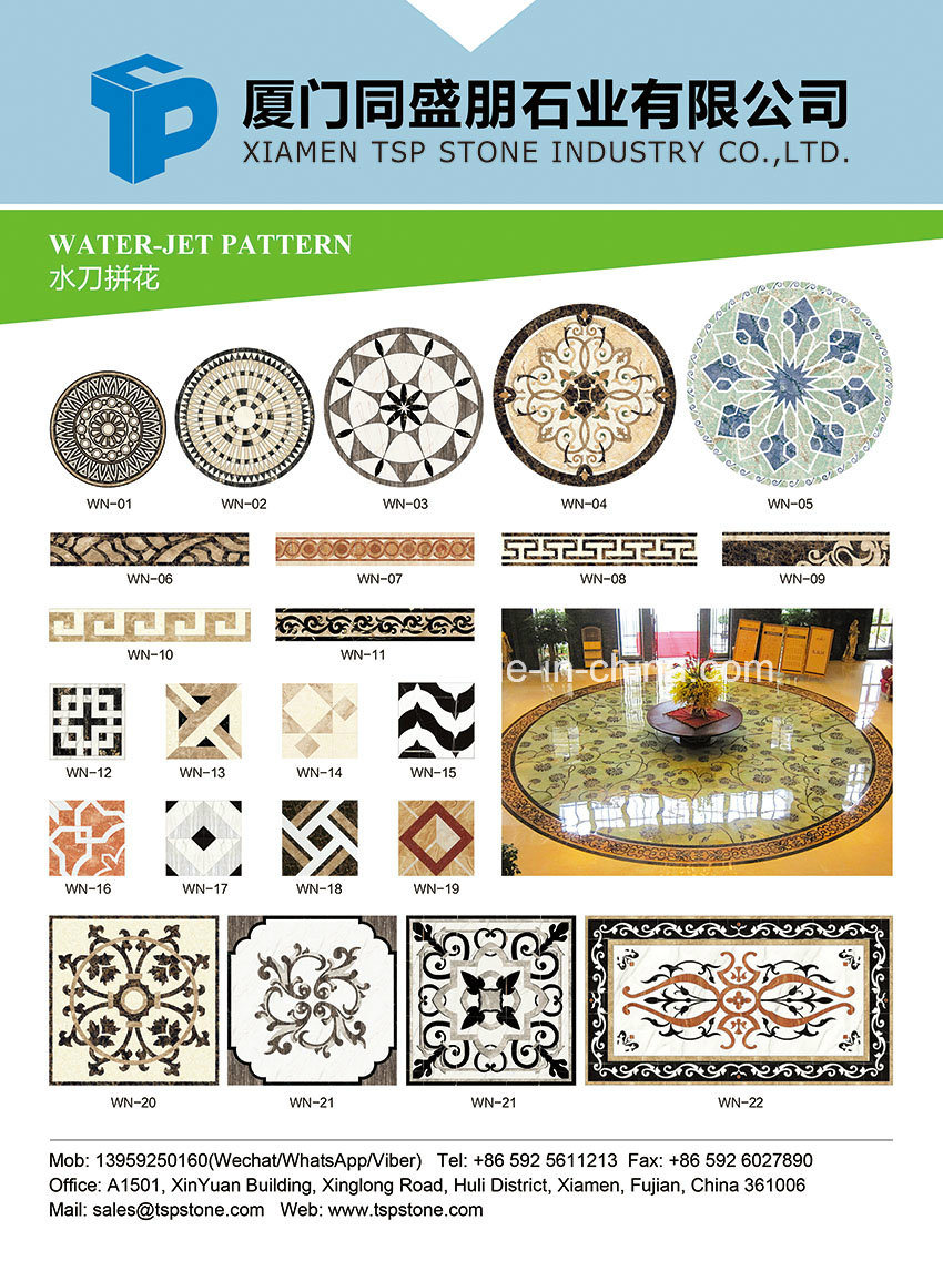 Popular Stone Natural Marble Floor Medallion/Marble Waterjet/Marble Pattern