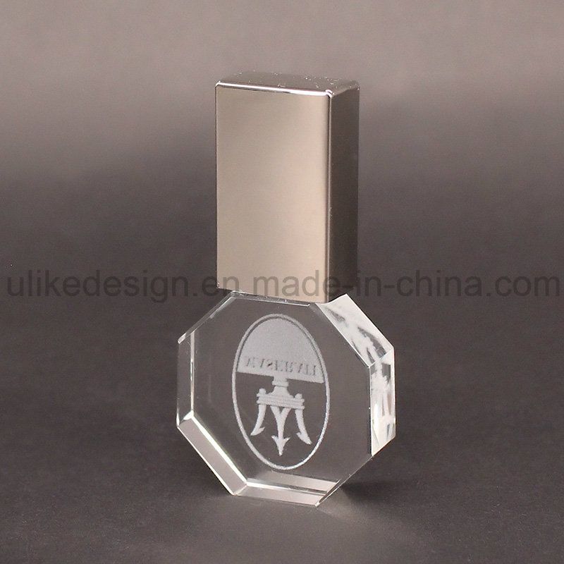 Crystal USB Flash Drive with Your Own 3D Logo (UL-C007)