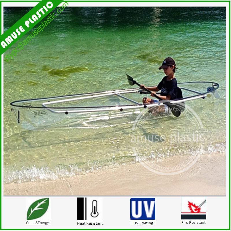 Easy Handle for Children Ocean Sea Kayak Polycarbonate Sheets Canoe Clear