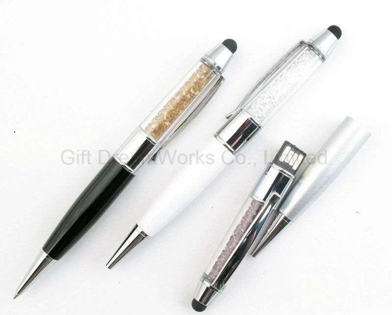 Crystal Pen and USB Flash Drive with Touch Style