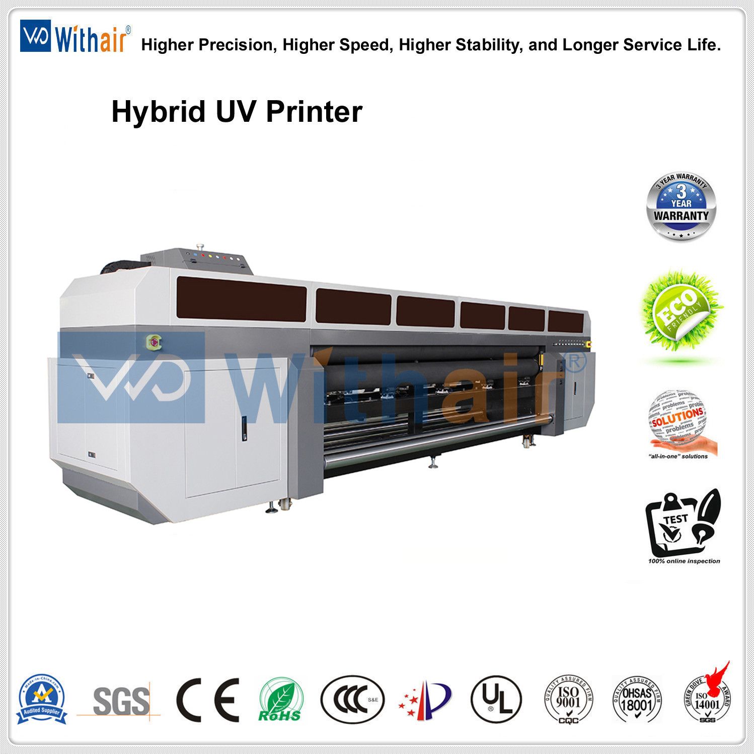 LED UV Belt Roll to Roll Printer for Leather, Soft Film, Wall Paper, Banner Flex, PVC Vinyl