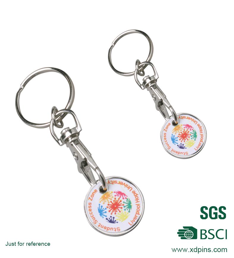 Metal Trolley Coin Keychain with Clients' Own Design