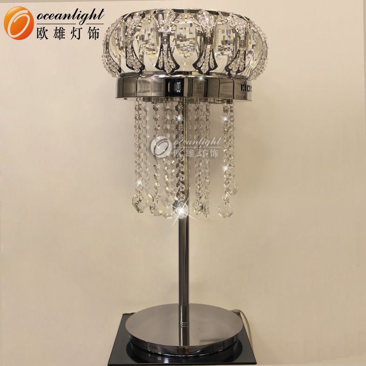 Crystal Lampshade Stainless Steel Frame Modern Table Lamp & Reading Light