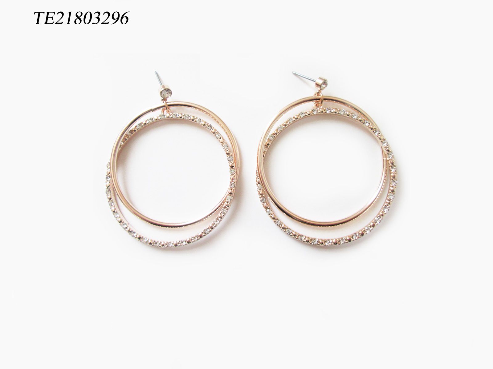 2018 Best Quality Fashion Design Hanging Crystal Hoop Earrings