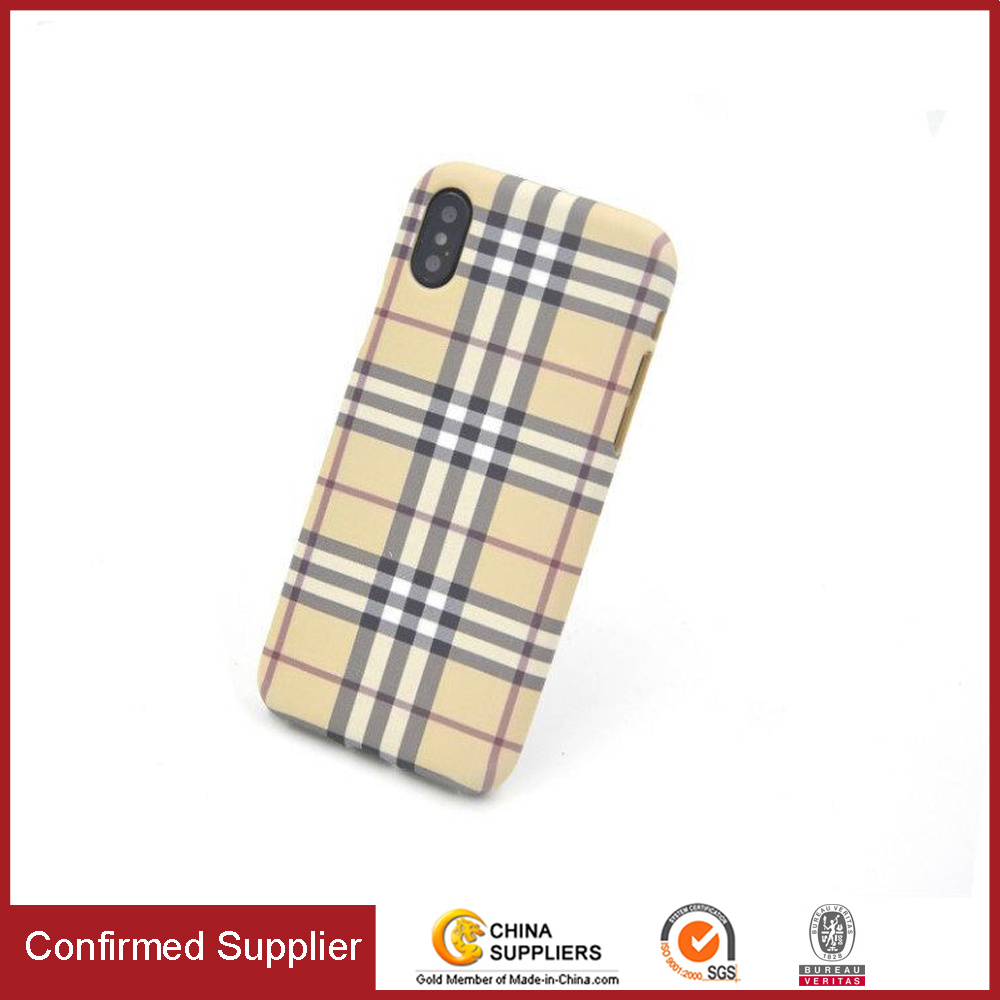 2017 Ultra-Thin Wholesale Tartan Design Watertransfer TPU Cell Phone Case