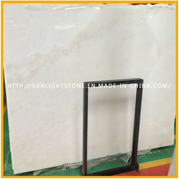 High Polished White Marble Slab, Chinese Guangxi White Stone