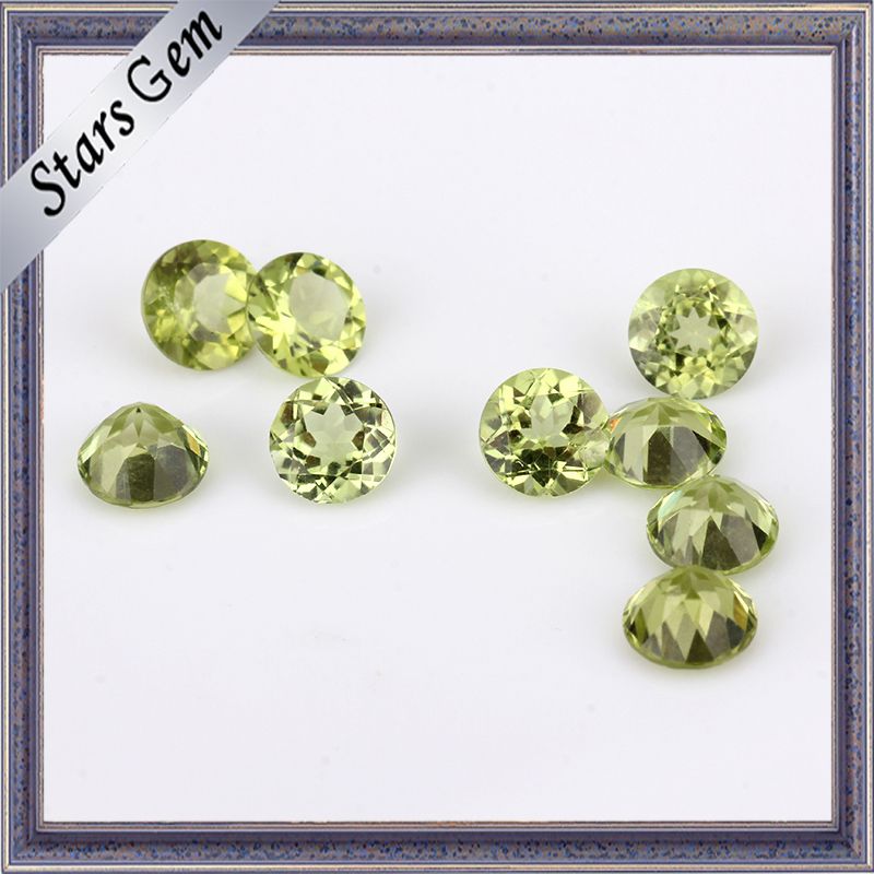 Round Shining Cut Natural Peridot Gemstone