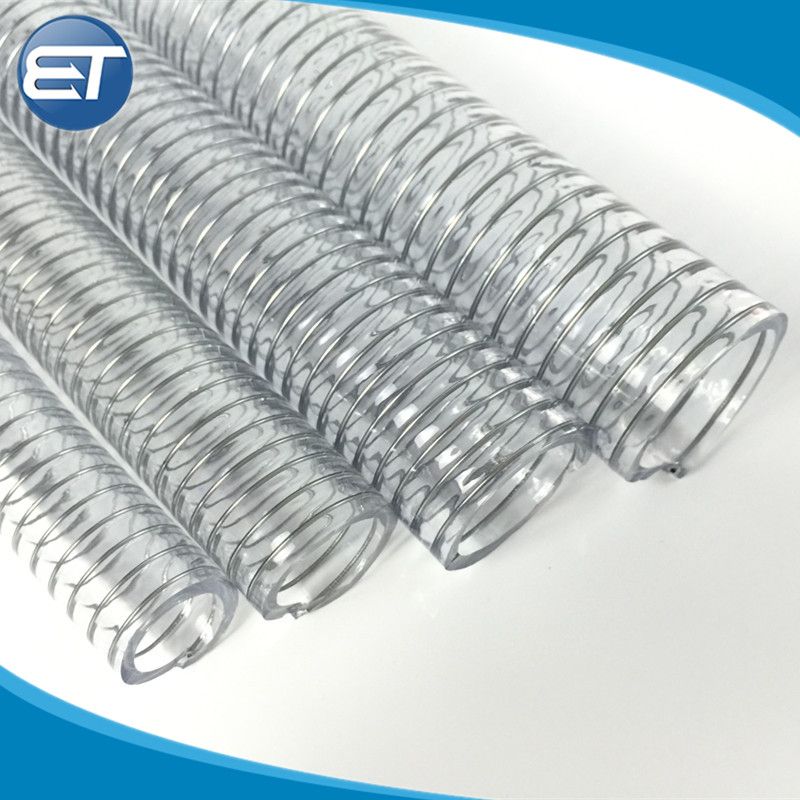 Pressure Transparent PVC Hose with Steel Wire Helix (1'' 1-1/2'' 1-1/4'')