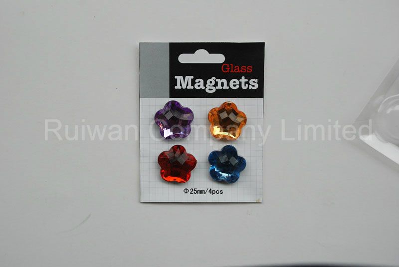 25mm Flower Glass Fridge Magnet for Decoration