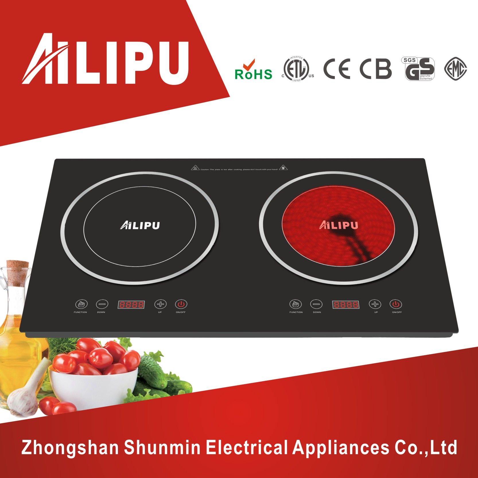 Table Style Electric Cooking Top/Dual Hotplates Cookware