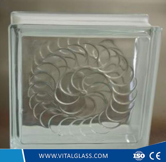 Standard Size Figtured Nautilus Glass Block