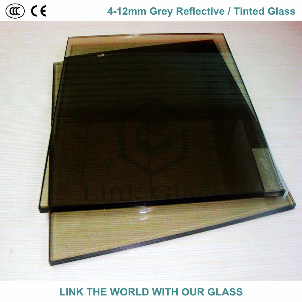 6mm Euro Grey & Dark Grey Reflective / Tinted Glass with Ce & ISO9001 for Glass Window