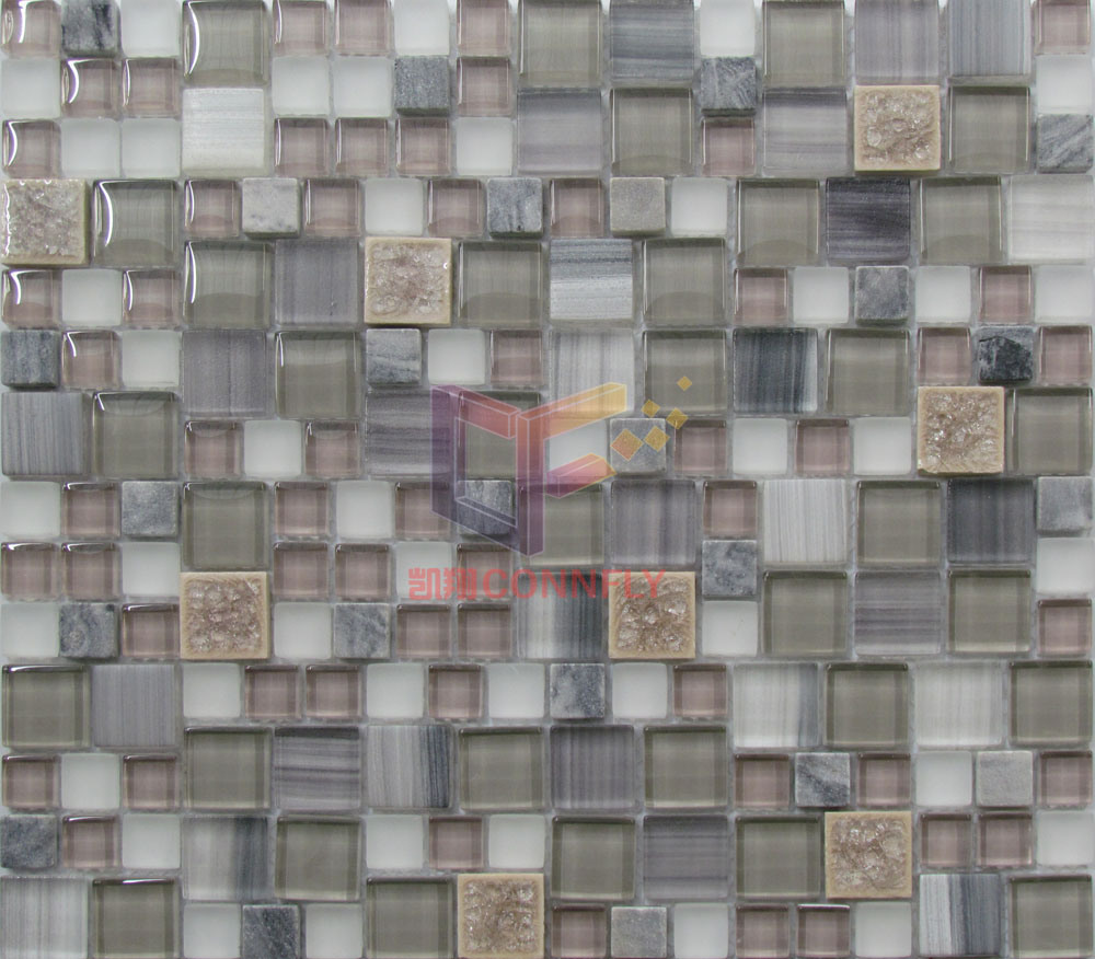 Latest New Design for Ceramic Mix Marble Crystal Mosaic (CS258)