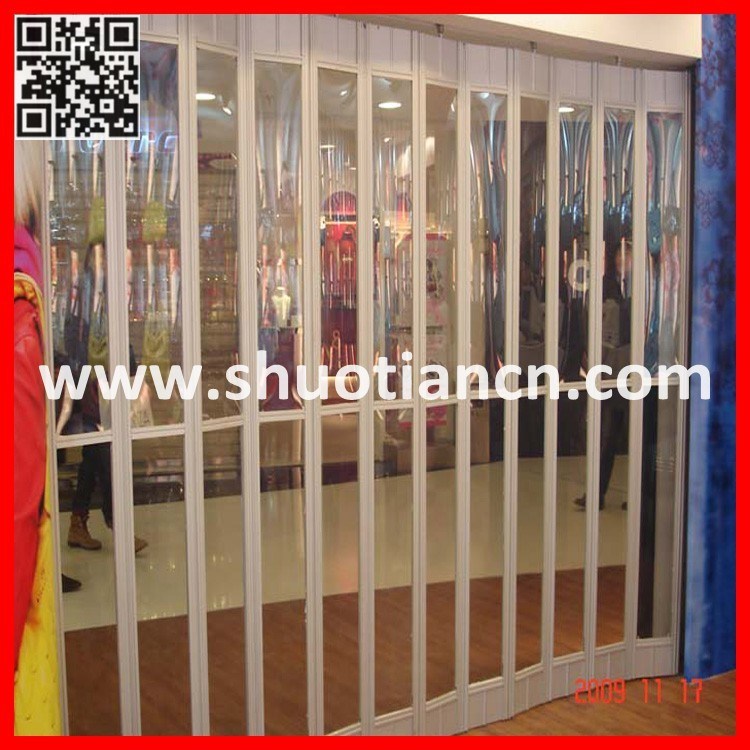 Polycarbonate Sliding Commercial Shop Folding Doors (ST-002)