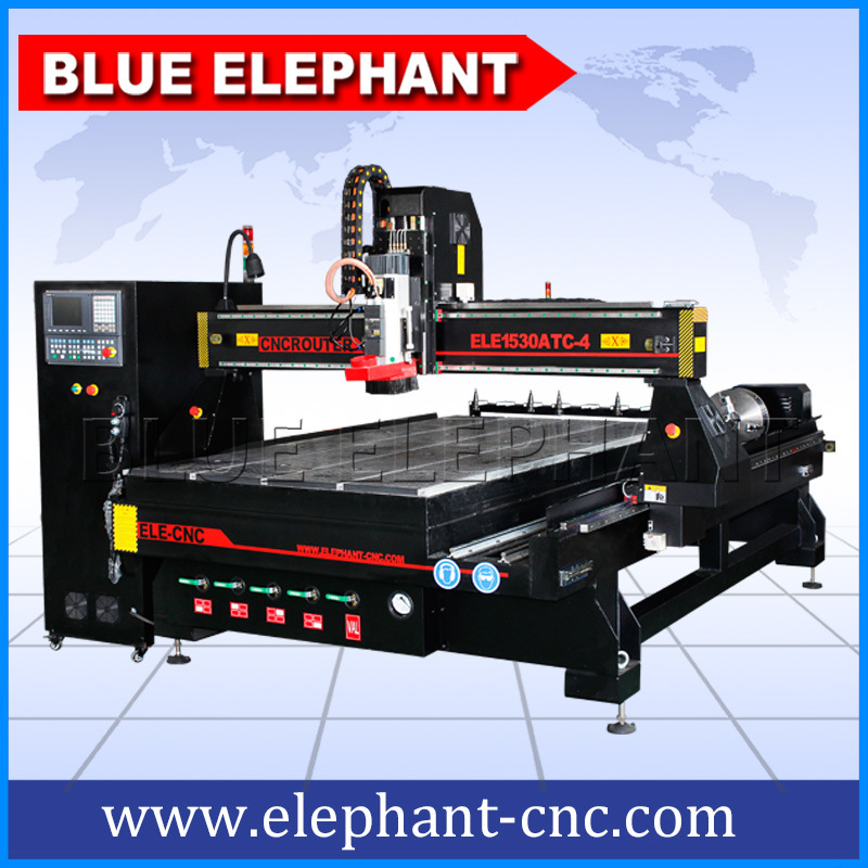 Hot Sale Automatic 3D Wood Carving CNC Router Ele1530atc CNC Machinery