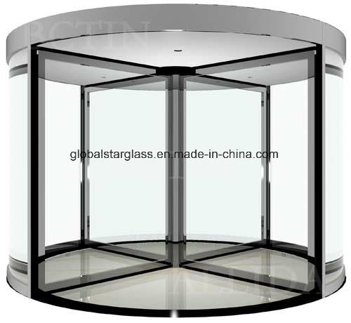 10, 12mm Tempered Glass for Crystal Automatic Revolving Door/Glass Door