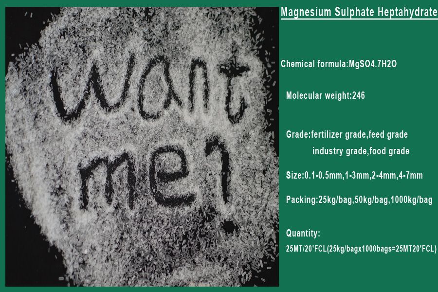 Price for Granular Anhydrous Monohydrate Agriculture Fertilizer Heptahydrate Magnesium Sulfate