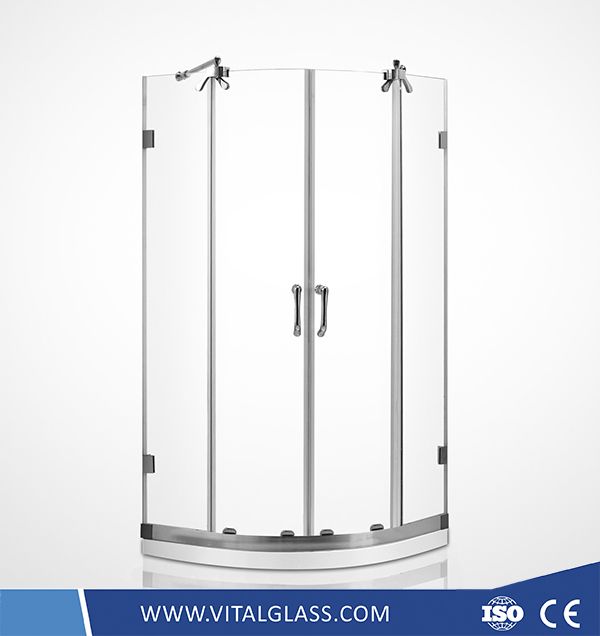 Tempered/Toughened Shower Glass Door/Building Glass/Clear Float Glass