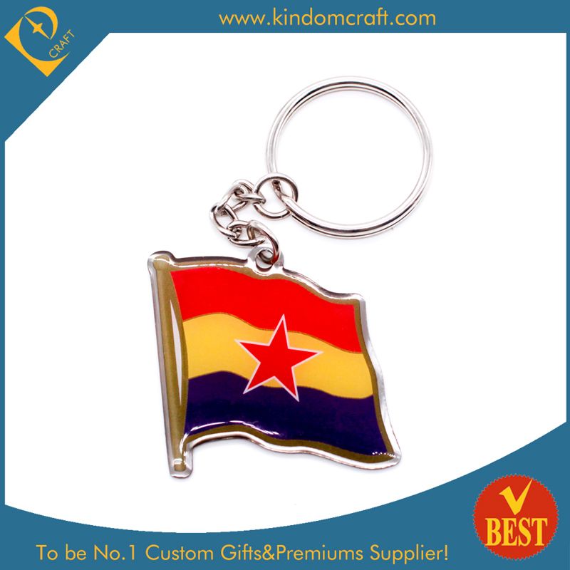 Custom Flag Logo Metal Keychain