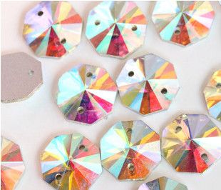 Hexagon Crystalab Sew on Stones Beads for Wedding Dress