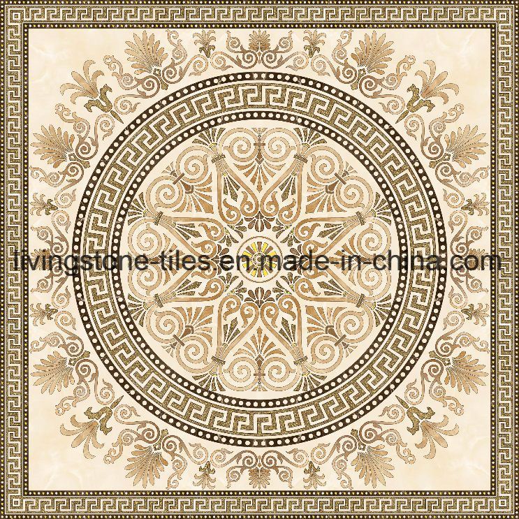 1200*1200 Golden Color Carpet Design Puzzle Floor Tile