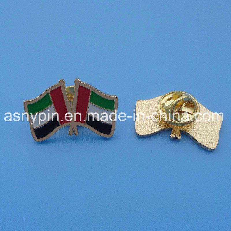 Custom UAE National Day Two Cross Flag Badges Custom