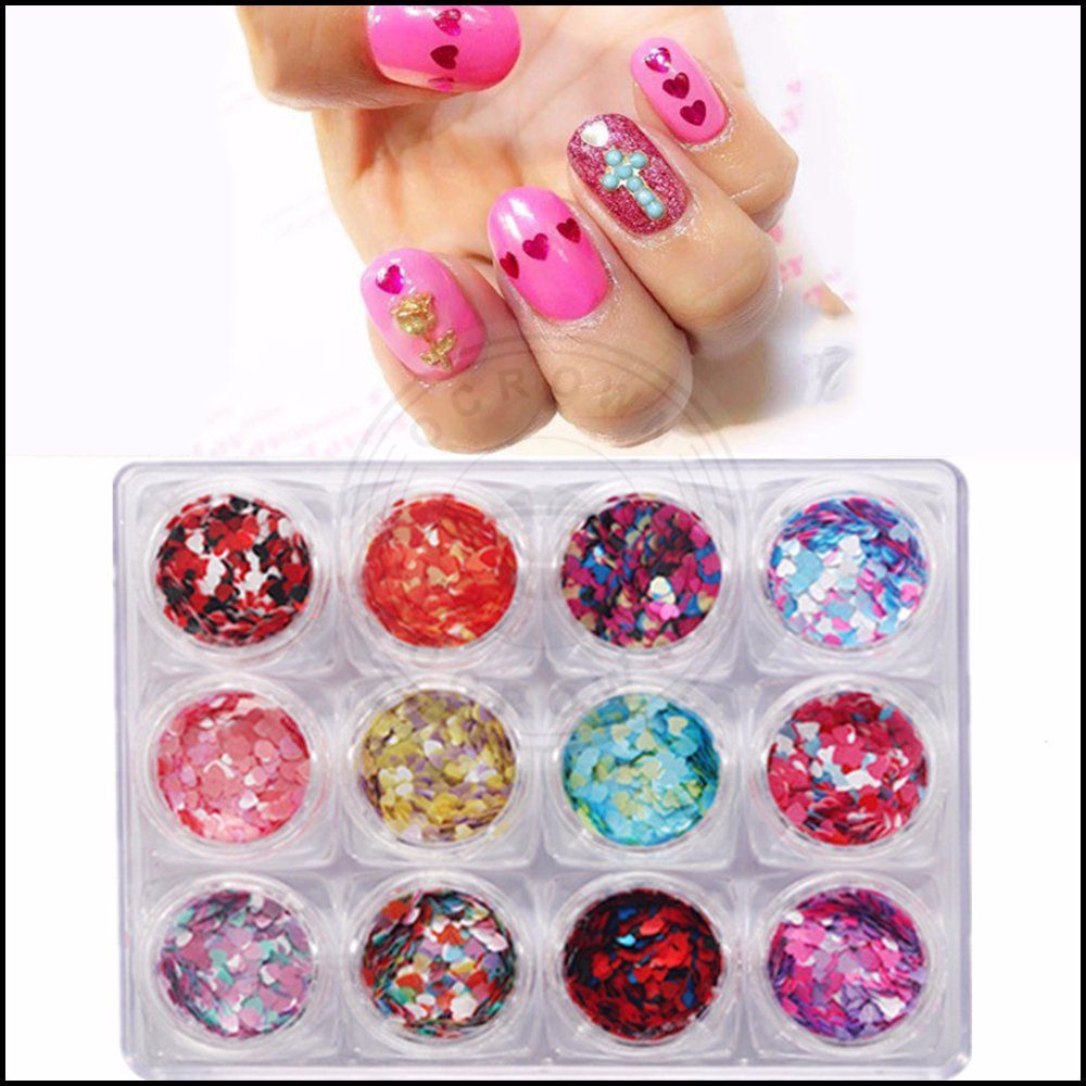 Diamond Acrylic Shining Glitter Powder DIY Nail Art Decoration Flakes