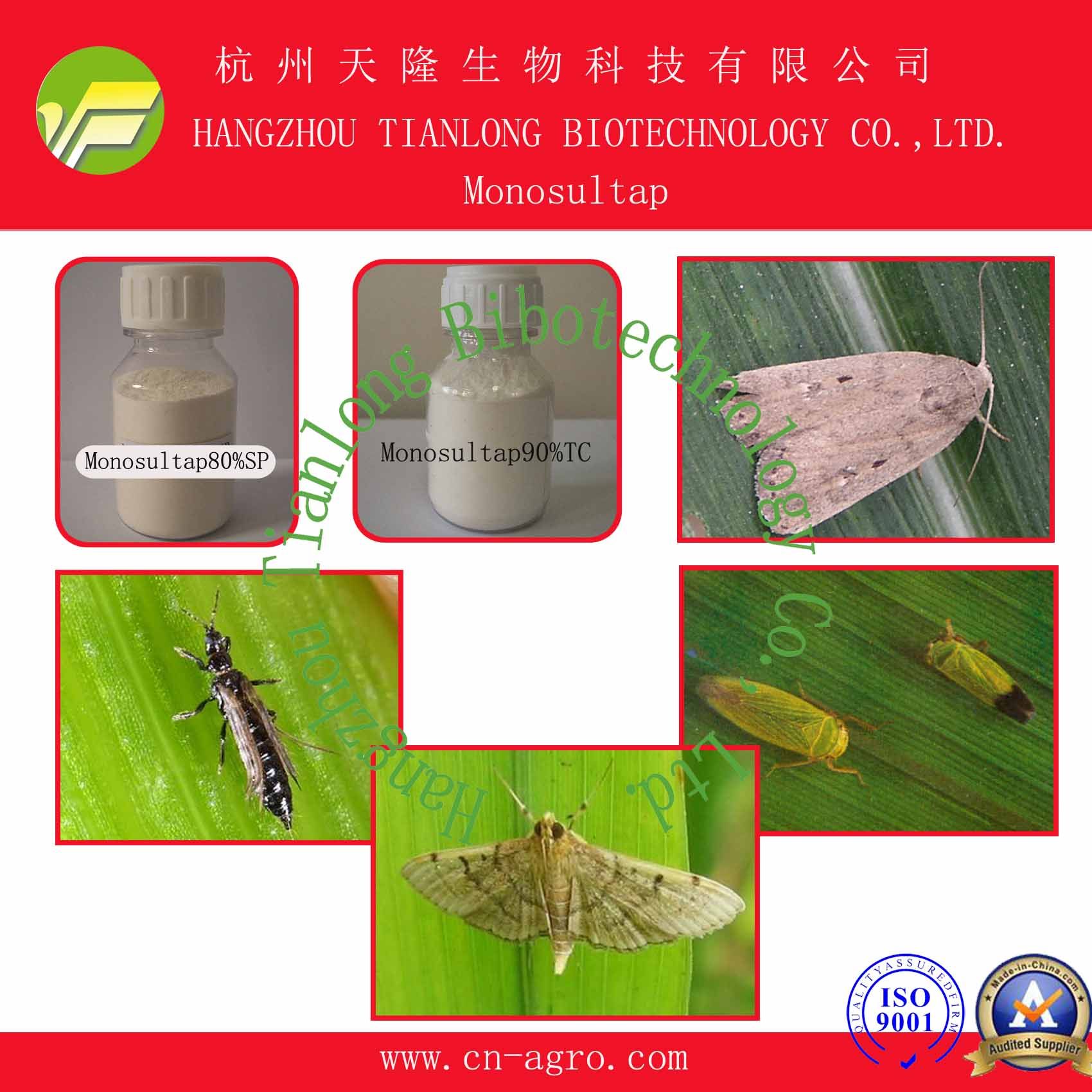 Highly Effective Insecticide Monosultap (90%TC, 95%TC, 98%TC, 50%SP, 80%SP, 90%SP, 5%GR)