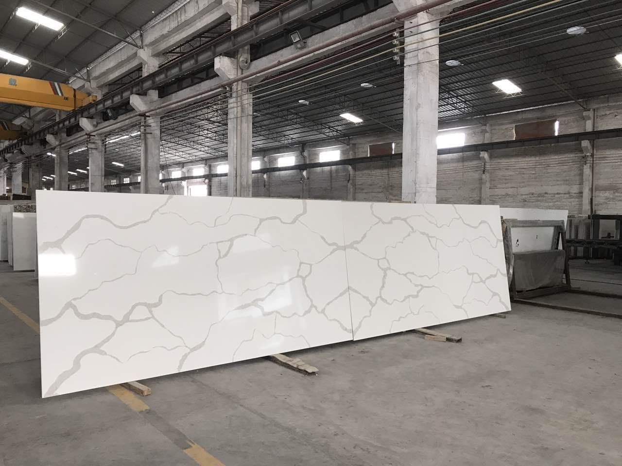 Book- Matched Calacatta Borghini Quartz Available in 20mm Sized 3200 X 1600