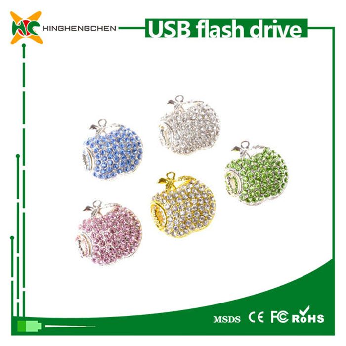 Promotional for Apple Shape Crystal USB Flash Drive