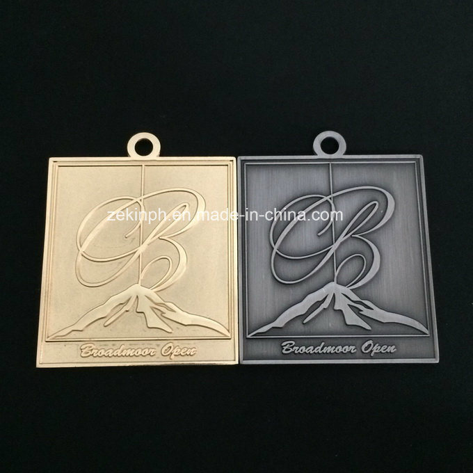 Factory Direct Custom Rectangle Metal Medals / Medallions