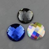 Wholesale 30mm Round Glass Stone Flat Back Jewelry Accessories