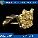 Hot Selling Crystal Metal Copper Cufflink