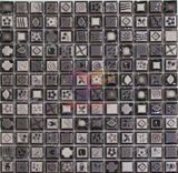 Grey Natural Pattern Glazed Ceramic Mosaic Tiles (CST081)