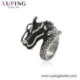 15501 Xuping Fashion Jewelry Special Design Dragon Shaped Black Gun Color Finger Ring