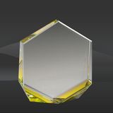 Amber/ Black/ Blue/ Green/ Purple/ Red Hexagon Crystal Award (T-NBMM506AB, T-NBMM506BK, T-NBMM506BU, T-NBMM506GR, T-NBMM506PP, T-NBMM506RD)