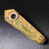 Smoking Hand Pipe Unakite Hand Pipe Natural Material Smoking Pipe