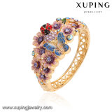 Bangle-178 Fashion Charming Zircon Colorful Animal Butterfly Design Gold Bangle