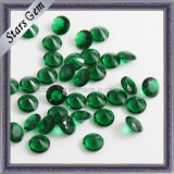 Cheap Price Emerald Color Round Crystal Glass Synthetic Gems