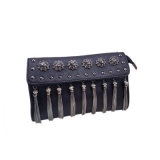 Hot Selling Clutch Bag with Rhinestone Stud and Tassel PU Fringe Handbag Wzx1067